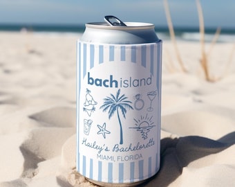 Bach Island Partygeschenke, Bach Island Dosenkühler, Bach Island-Dekorationen, Benutzerdefinierte Bachelorette Dosenkühler, Ein Bombshell Bride Dosenkühler