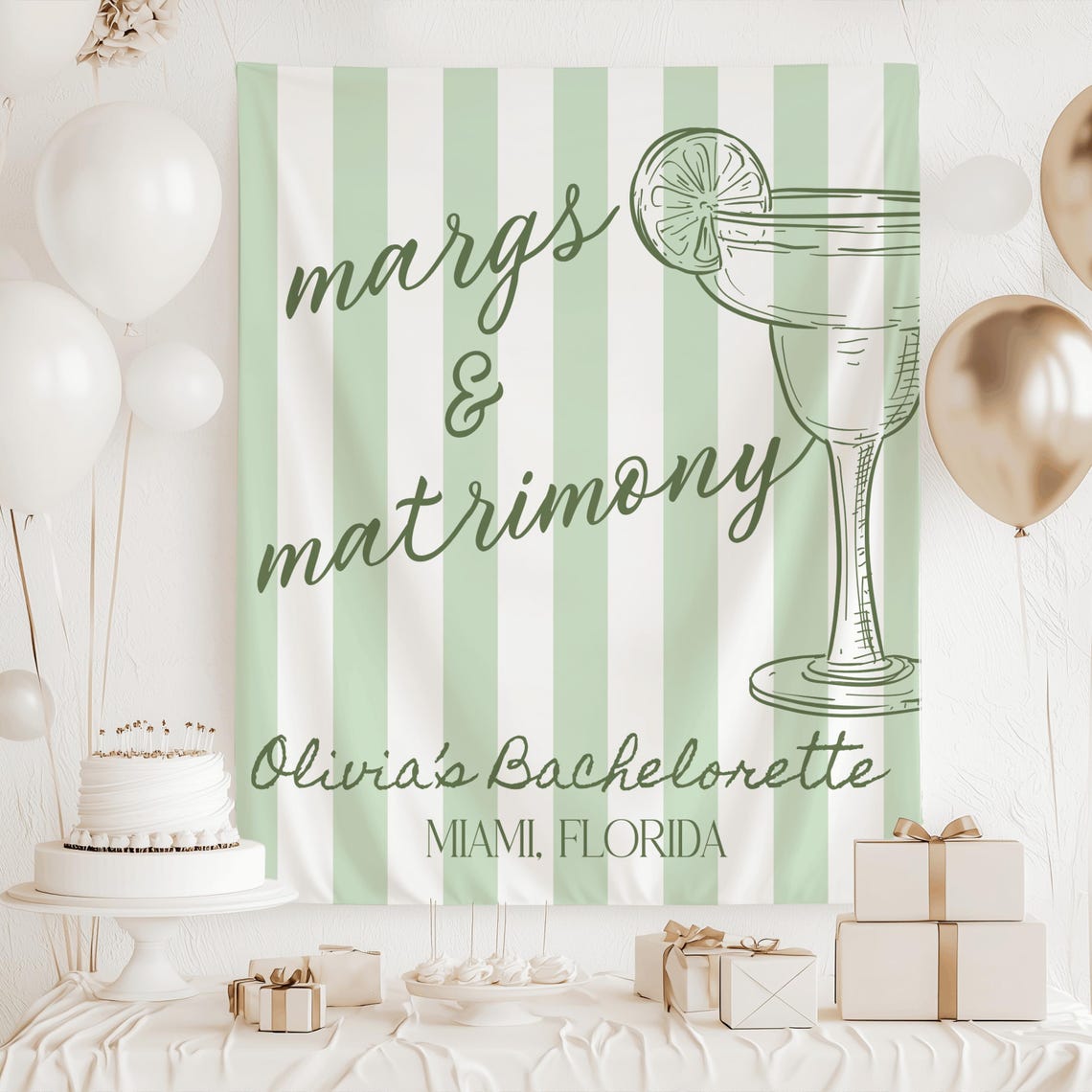 Margs and Matrimony Banner, Margaritas and Matrimony Decor, Margarita ...