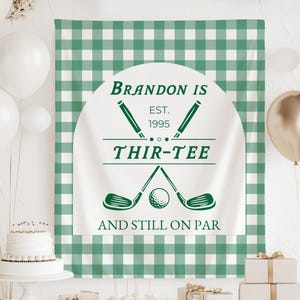 Golf 30th Birthday Welcome Sign Custom Thir TEE Birthday Banner