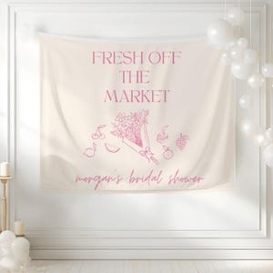 Neutral Bridal Shower Sign with Flowers