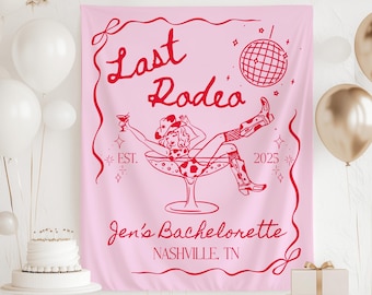 Last Rodeo Bachelorette Decorations, Cowgirl Bachelorette Backdrop, Nashville Bachelorette Banner, Western Bachelorette Sign, Disco Cowgirl