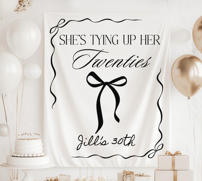 30th birthday banner decoration for her