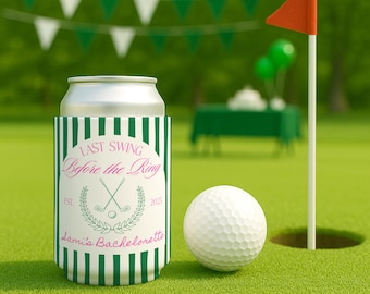 Letzter Schwung vor dem Ring Bachelorette Dosenkühler, Golf Bachelorette Dekorationen, letzter Schwung vor dem Ring Golf Gastgeschenke