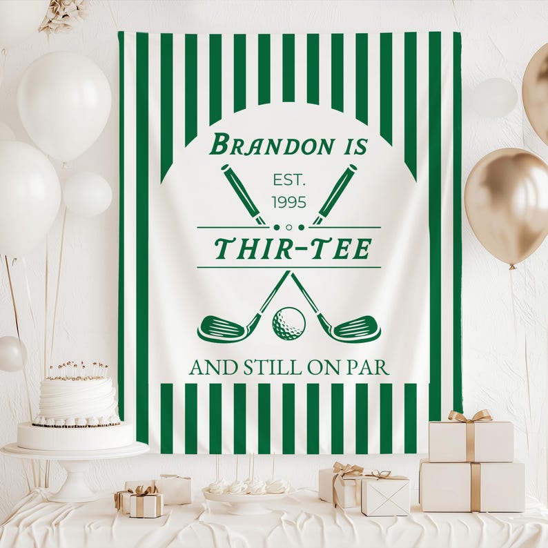 Personalized 30th Birthday Backdrop for Men