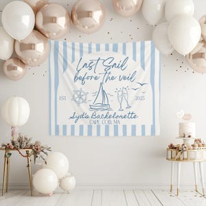 Coastal Bachelorette Backdrop Nautical Party Decorations
