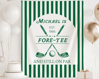 Decorazioni per feste Fore-Tee: striscione per il 40° compleanno del golfista