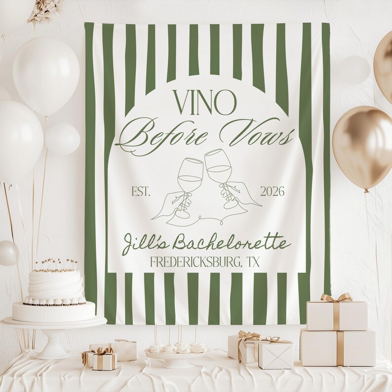 Vino Before Vows Banner, Winery Bachelorette Sign, Vino Before Vows ...