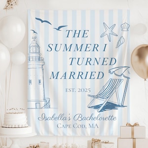 Der Sommer wurde ich verheiratet Schild, Der Sommer wurde ich verheiratet Bachelorette Dekor, Cape Cod Bachelorette Banner, Küstenbach Dekor