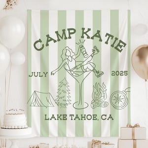 Custom Camp Bach Banner, Camp Bachelorette Decor, Camp Bach Sign, Camp Bach Decorations, Camp Birthday Banner, Camping Bach Backdrop
