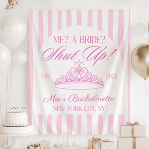 Me? A Bride? Shut Up! Banner, Bachelorette Diaries Banner, The Bachelorette Diaries Banner, Princess Bachelorette Decorations, Diaries Bach