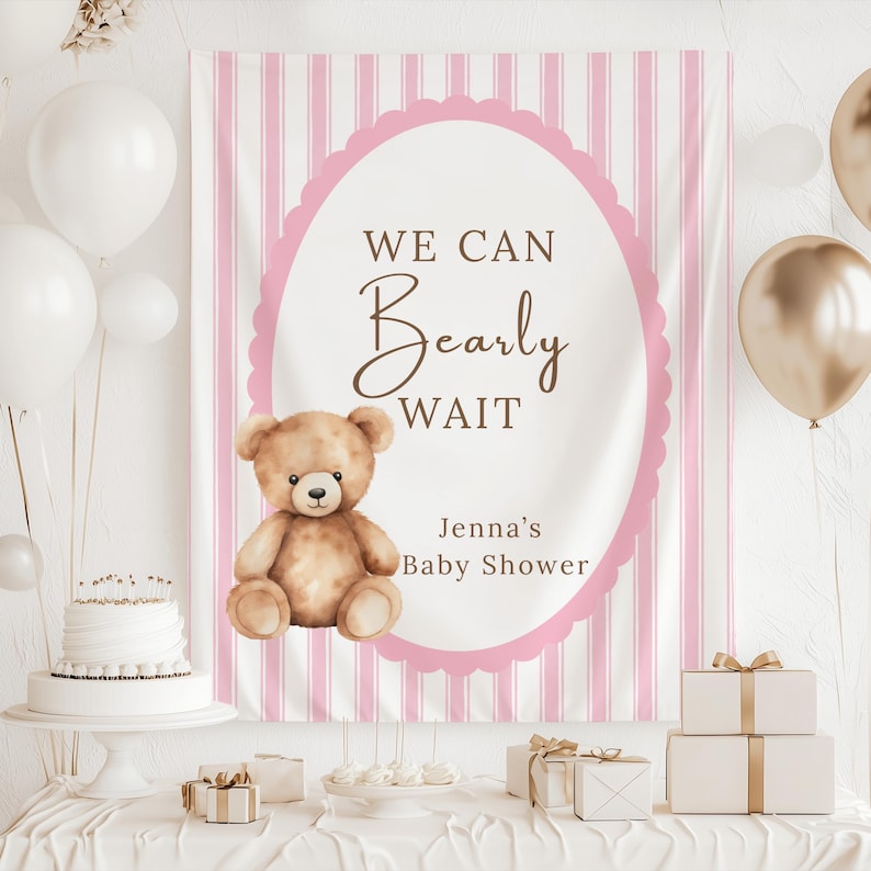 Teddy bear baby shower decorations