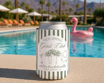 Refrigeratore per lattine per addio al nubilato a Palm Springs Decorazioni per addio al nubilato a Palm Springs Bomboniere per feste di addio al nubilato a Palm Springs Refrigeratore per lattine personalizzato