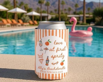 Liebe auf den ersten Spritz Dosenkühler, Liebe auf den ersten Spritz Bachelorette Dekorationen, Aperol Spritz Bachelorette Bevorzugungen, Lets Get Spritzed Decor