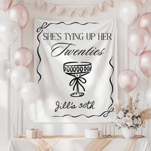 espresso martini birthday banner