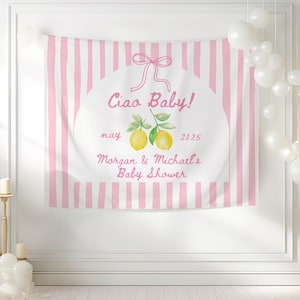 Ciao Baby Shower Decorations Custom Lemon Banner