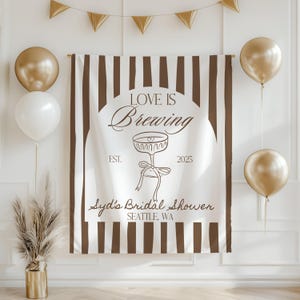 Love is Brewing Bridal Shower Decor, Love is Brewing Banner, Coffee ...