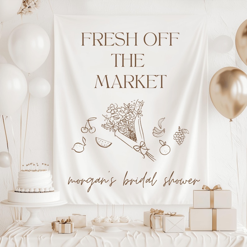 Flower Market Theme Bridal Shower Decor