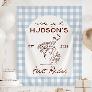 My First Rodeo Birthday Banner Cowboy Theme