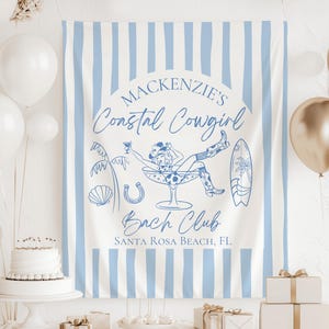Coastal Cowgirl Bachelorette Banner Custom