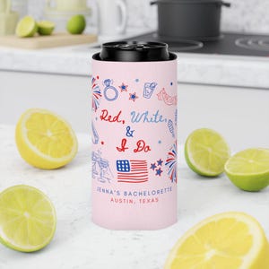 USA Bachelorette Party Favor Red White and I Do Drink Holder