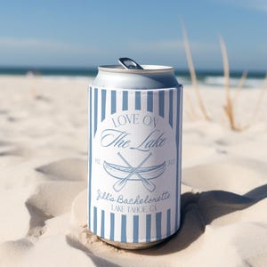 Love on the Lake Bachelorette Decorations, Lake Bachelorette Can Coolers, Custom Bachelorette Can Coolers, Love on the Lake Party Favors image 9