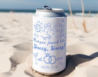 She Found Her Honey Honey Bachelorette Can Cooler, Mamma Mia Bachelorette Party Decor, Mamma Mia Bachelorette Favors, Honey Honey Can Cooler