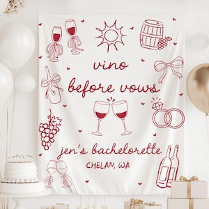 Vino Before Vows Bachelorette Banner, Winery Bachelorette Decor, Vino Before Vows Bachelorette Decorations, Wine Bachelorette Decor