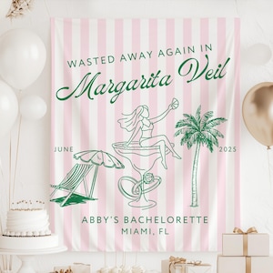 Margarita Veil Bachelorette Banner, Margarita Veil Bachelorette Decorations, Custom Bachelorette Backdrop, Margarita Bachelorette Decoration