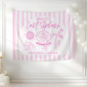 Beach Bachelorette Decor Last Splash Party Banner