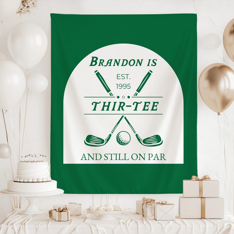 Golf Birthday Banner for Him