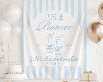 PJs and Prosecco Sign, PJs and Prosecco Bachelorette Decor, PJs and Prosecco Decor, Girls Gone Mild Bachelorette Banner, Chill Bachelorette