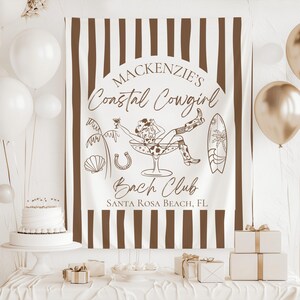 Coastal Cowgirl Bachelorette Decor Personalized