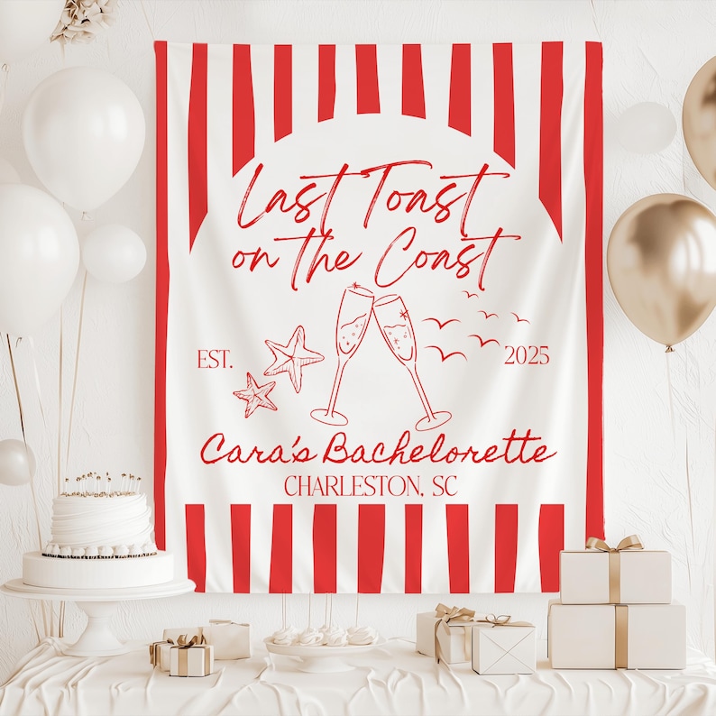 Beach bachelorette banner custom