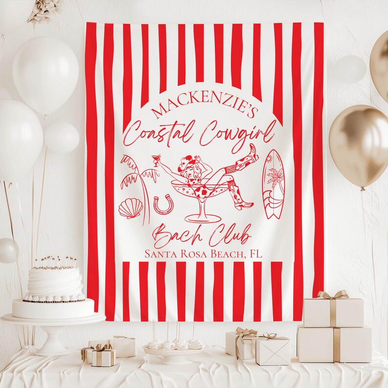 Beach Cowgirl Bachelorette Sign