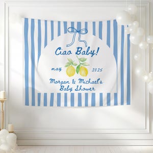 Gender Neutral Baby Shower Banner Lemon Theme Backdrop