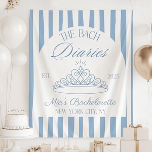 Bachelorette Diaries Banner, The Bachelorette Diaries Decorations, Princess Bachelorette Backdrop, The Bach Diaries Sign Princess Bach Decor
