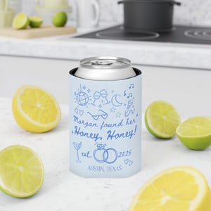 Bachelorette can cooler with Honey Honey theme and retro style
