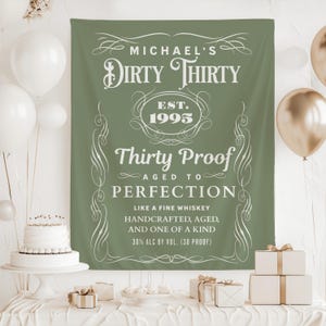30th birthday welcome sign for men dirty 30 party decor