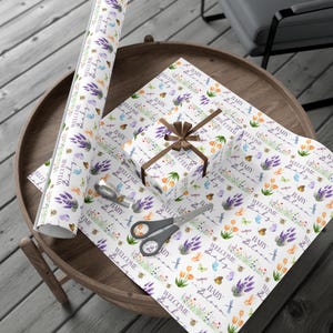 spring baby shower wrapping paper