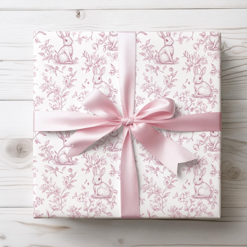 Elegant Easter Bunny Chinoiserie Wrap