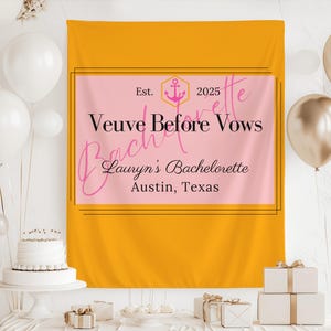 Veuve Before Vows Bachelorette Decorations, Veuve Bachelorette Backdrop, Last Rendez Veuve Bachelorette Banner, Veuve Before Vows Sign