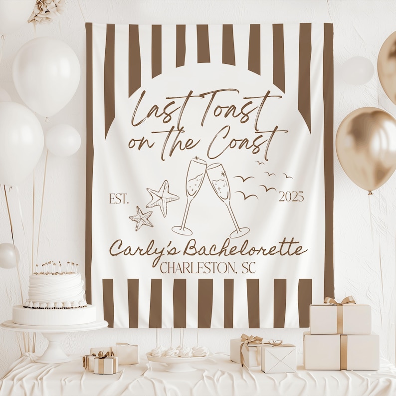 Coastal bachelorette party decorations