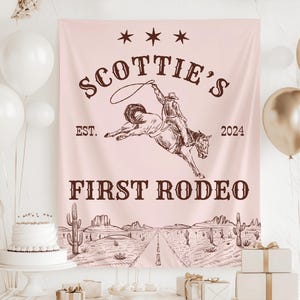 First Rodeo Birthday Girl Decor, Pink First Rodeo Birthday Banner, My First Rodeo Birthday Backdrop, My 1st Rodeo Birthday Girl