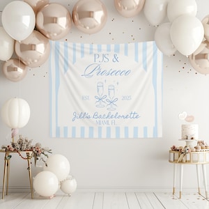 Girls Gone Mild Bachelorette Banner PJs and Prosecco Party Backdrop Custom Bachelorette Decor