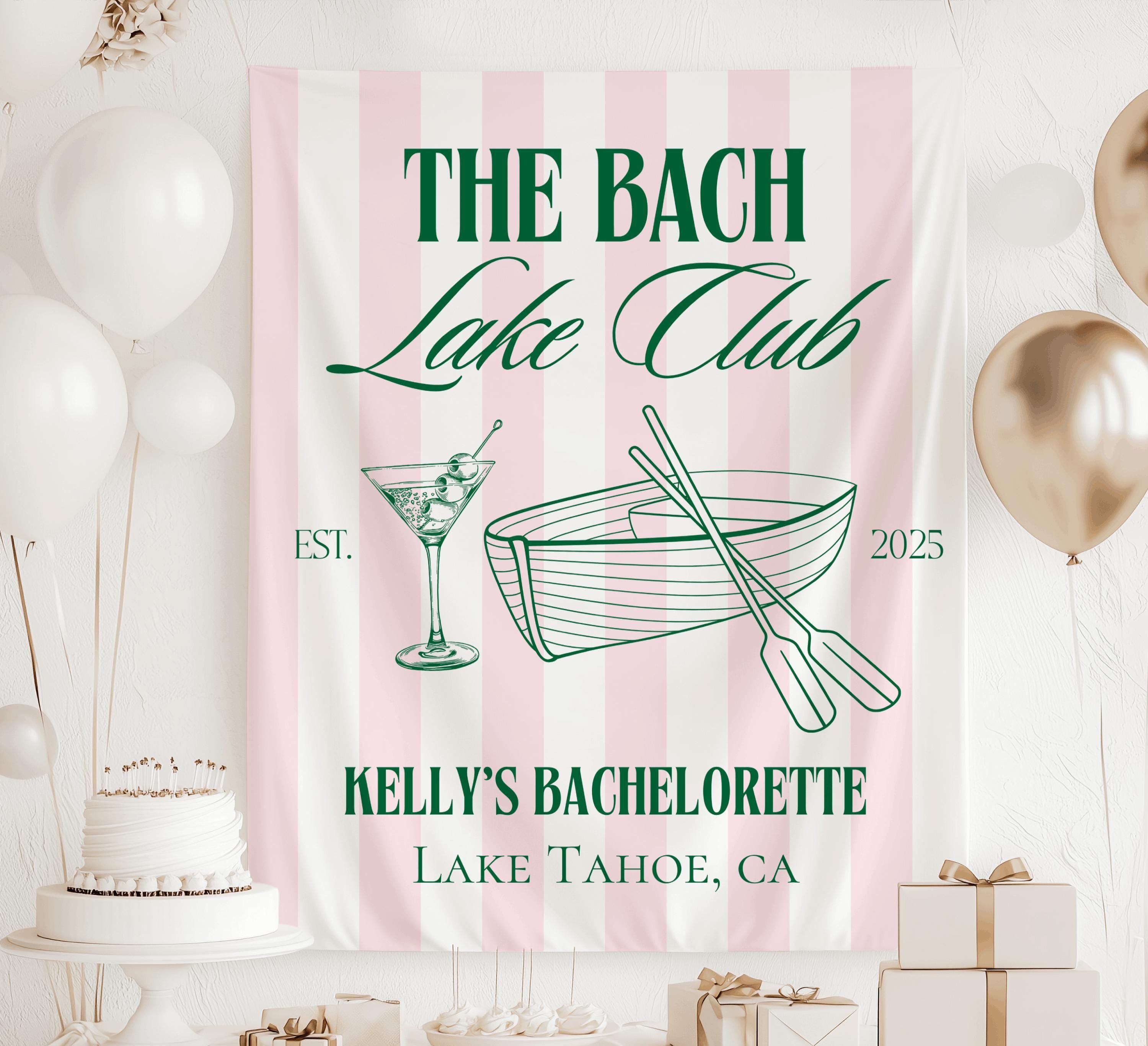 Lake Bachelorette Party Decor, The Bach Lake Club Banner, Lake Bachelorette Banner, Camp Bachelorette Backdrop, Love on the Lake Tapestry