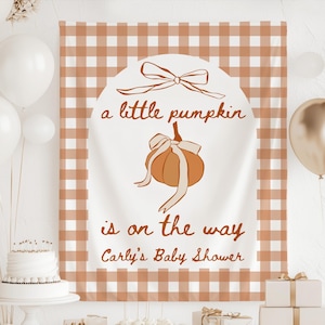 A Little Pumpkin is On The Way Decor, Our Little Pumpkin Baby Shower Banner, Fall Baby Shower Welcome Sign, Little Pumpkin Baby Shower Sign