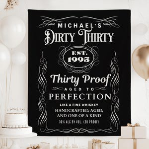 Funny 30th birthday decorations for men dirty thirty party backdrop