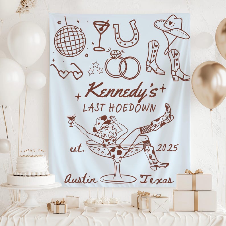 last hoedown bachelorette decorations