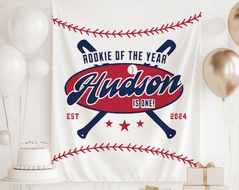 Festa di compleanno per il principiante dell'anno, striscione per il principiante dell'anno, decorazioni per il primo compleanno del principiante, decorazioni per il primo compleanno a tema baseball