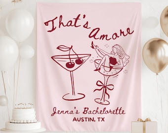 Banner That's Amore Decorazioni per addio al nubilato That's Amore Decorazioni per addio al nubilato all'italiana Banner Cherry Martini
